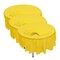 82" Bulk Set of 12 Yellow Disposable Round Plastic Tablecloths Banquet-Style